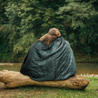Kawagebo Kamp Outdoor Camping Blanket With Sherpa Lining, Extra Warm Thick Camp Blankets And Puffy Ultralight Soft Poncho Dwr Ca
