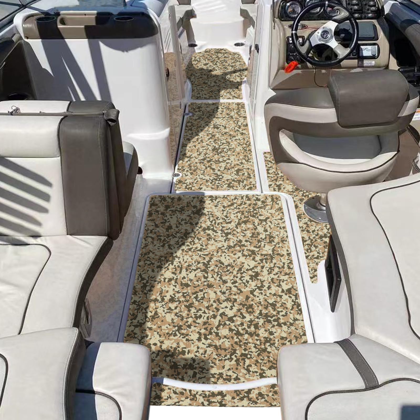 Boat Flooring Eva Foam Decking Sheet Camo Cooler Top Seat Cushion Marine Mat With Adhesive, 47.2''X16.1'' Non Slip Flooring For