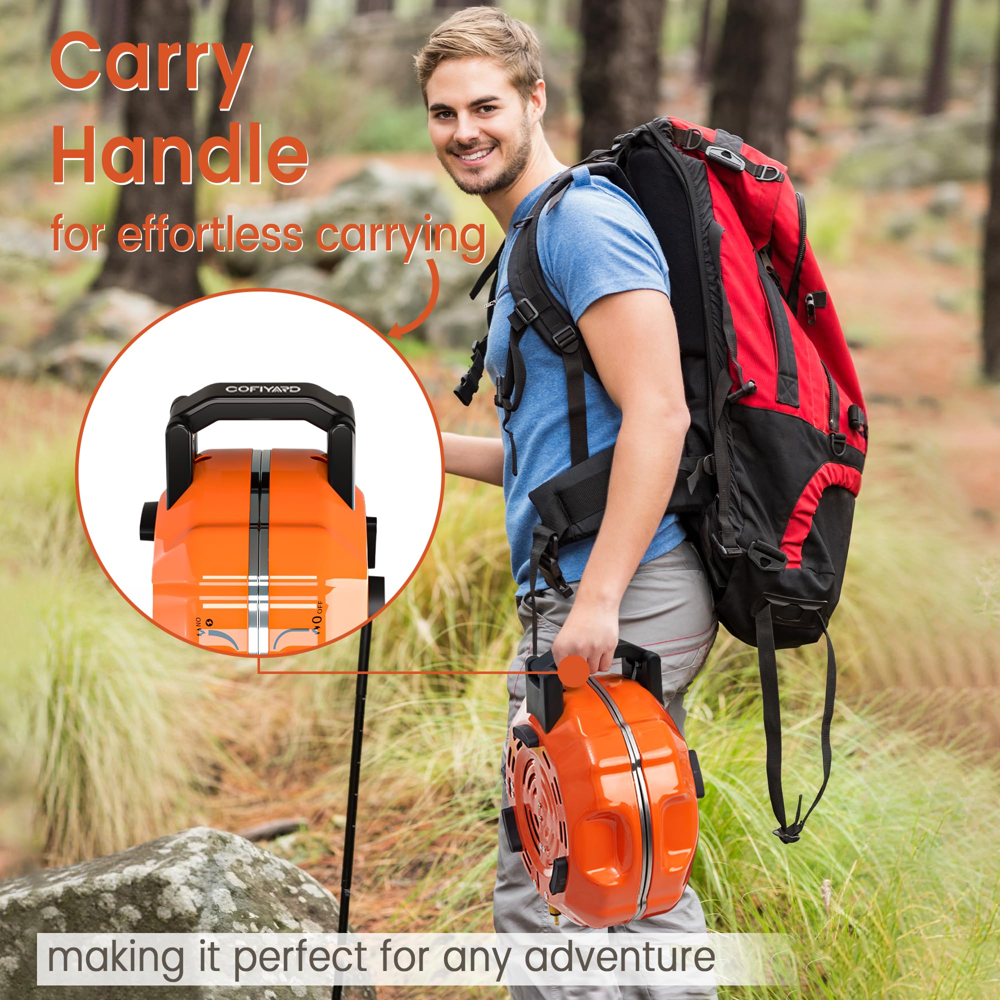 Cofiyard 20,000 Btus 2 Burner Propane Camping Stove, Portable Folding Camp Stove With Adjustable Burners, Regulator And Carrying