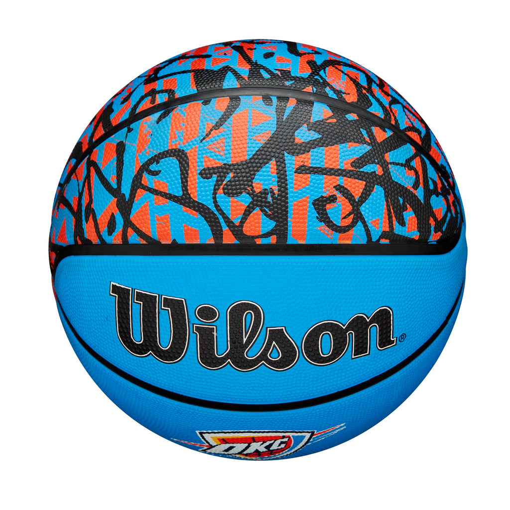Wilson Nba Team Graffiti Basketball - Oklahoma City Thunder, Size 7-29.5''