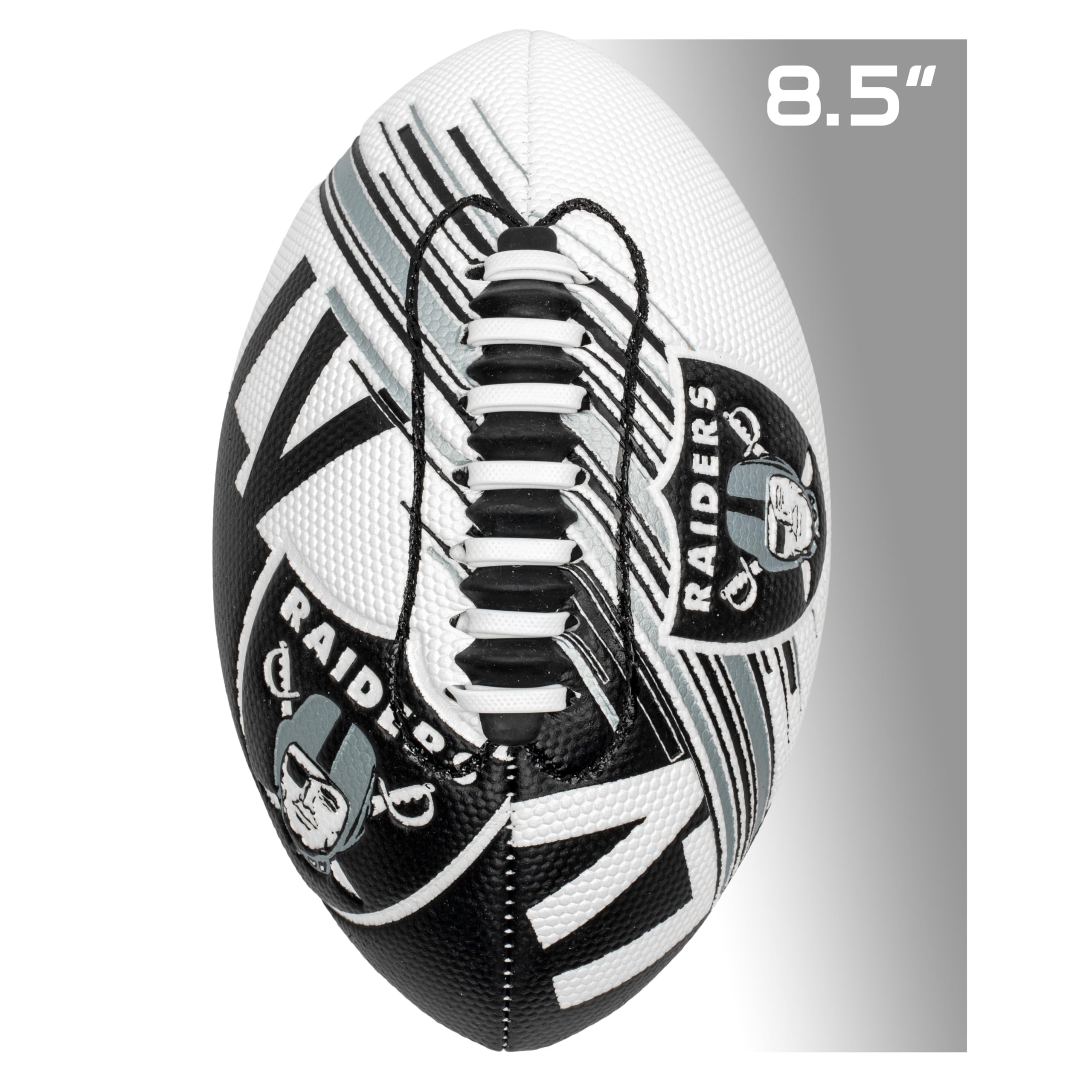 Franklin Sports Nfl Las Vegas Raiders Football - Youth Mini Football - 8.5'' Junior Size Ball - Spacelace Easy Grip Texture- Per