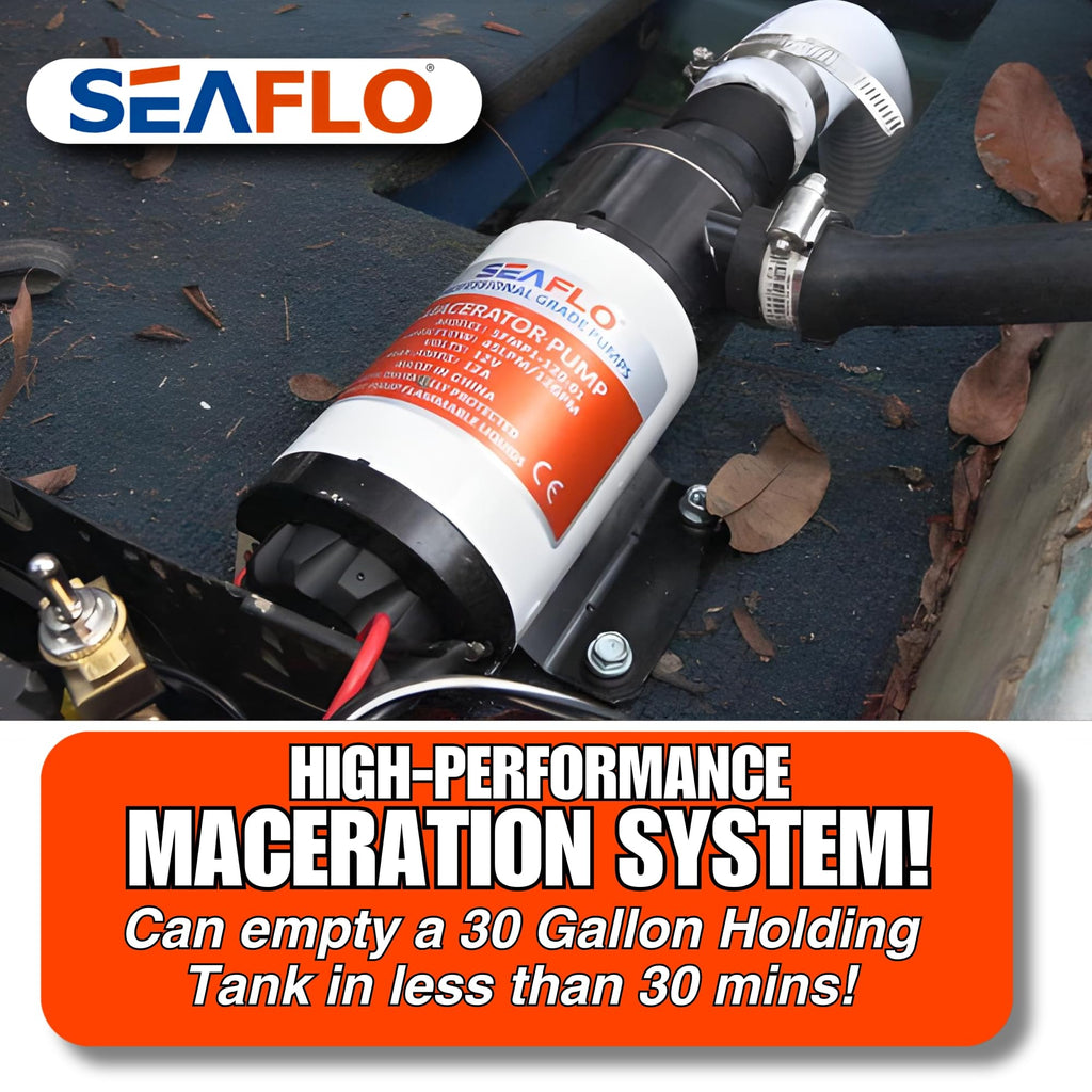 New Seaflo Macerator Pump System 12V For Rv Marine 01 Series Improved Motor