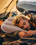 Kampair Ultralight Inflatable Camping Pillow For Sleeping - Soft Velvet Cover, Compact & Portable, Ergonomic Neck Support, Machi