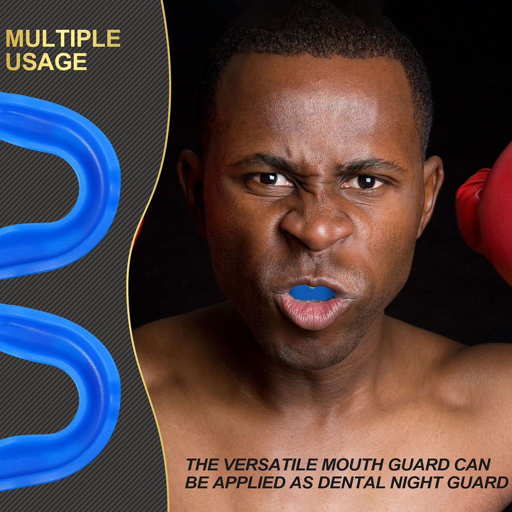 Bbto 6 Pieces Sports Mouth Guard For Kids, Athletic Mouthguard For Boxing Football Hockey Karate Basketball(Dark Blue, Black, Cl