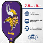 Franklin Sports Nfl Minnesota Vikings Pickleball Paddle - Pickleball X - Polypropylene Core, Team Logo - Nfl Official Licensed P