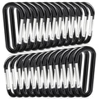 Zalava 24Pc Aluminum Carabiner Clip D Ring, Keychain Spring Hook,Small Carabiners Set For Outdoor Camping Fishing Hiking Car