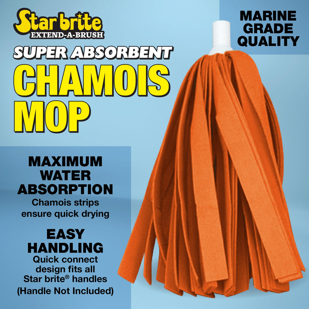 Star Brite Super Absorbent Chamois Mop - Quick Connect Fits All Extend-A-Brush Handles (040032)