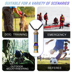 Tisur Titanium Emergency Whistle,Edc Safety Whistles Necklace Loud Up To 120Db,Survival Whistles For Survival,Hiking,Camping,Pet