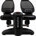 Mini Stepper & Stair Climber Machine - W/Resistance Bands Set - Portable Step Exerciser - Built In Monitor - Heavy Duty Max 330 