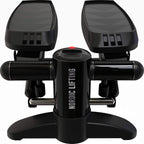 Mini Stepper & Stair Climber Machine - W/Resistance Bands Set - Portable Step Exerciser - Built In Monitor - Heavy Duty Max 330 