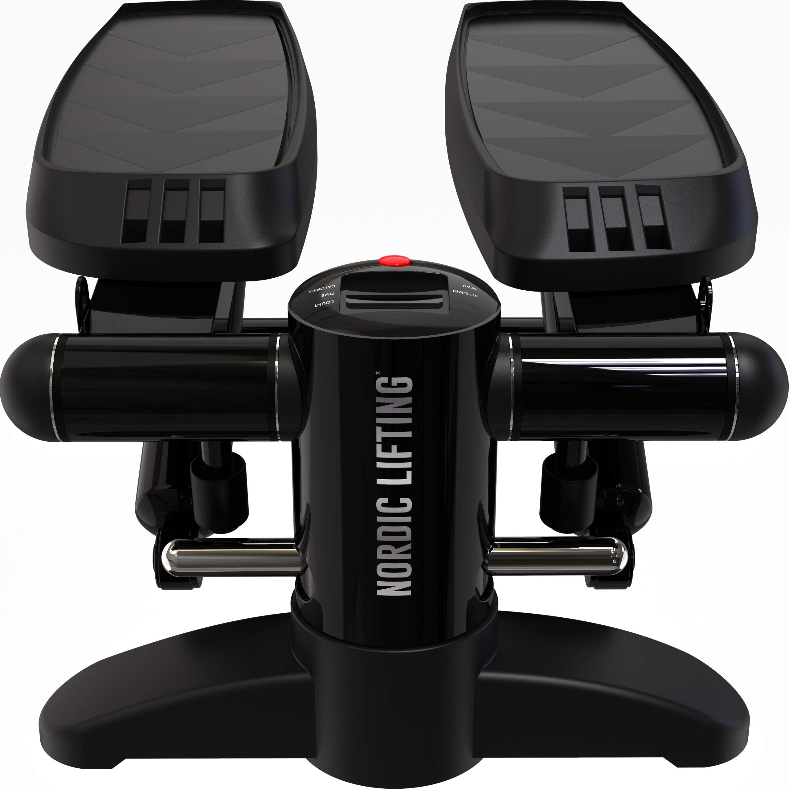 Mini Stepper & Stair Climber Machine - W/Resistance Bands Set - Portable Step Exerciser - Built In Monitor - Heavy Duty Max 330 