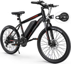 Totguard Electric Bike, Bike For Adults 26'' Ebike With 350W Motor, 19.8Mph Mountain Lockable Suspension Fork, Removable 36V/10.