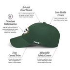 Foco Men'S Green Bay Packers Cap Nfl Logo Casual Hat, Team Color