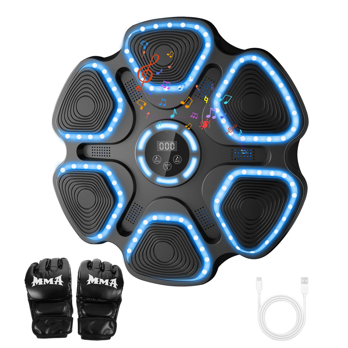 Vivirenoir Music Boxing Machine For Adults Punching Musical Boxing Machine Wall Mounted Smart Boxing Target With Boxing Gloves I
