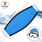 Skylety 3 Pieces Neoprene Mask Strap Cover Neoprene Diving Mask Straps Hair Protector Wrap For Dive And Snorkel Masks Water Spor