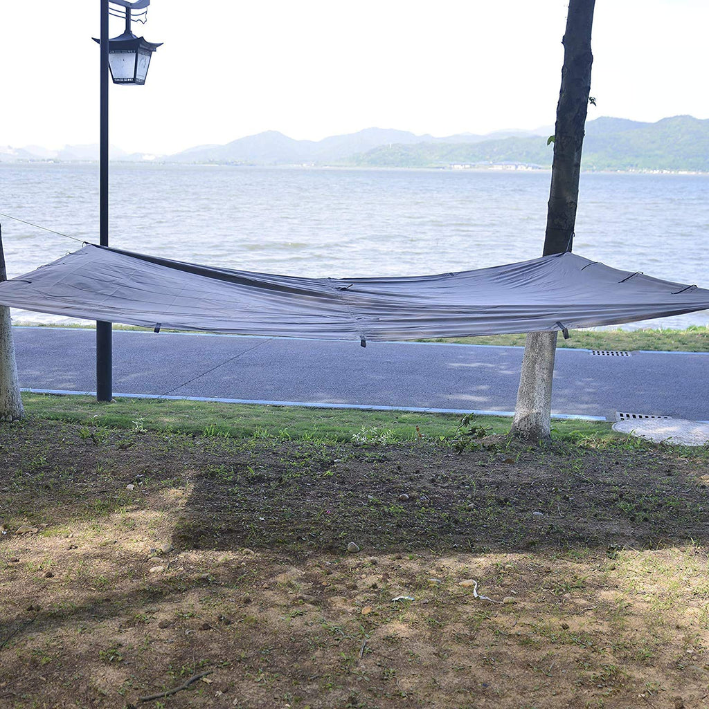 Kalinco Waterproof Camping Tarp Tent Hammock Rain Fly, 10X10Ft/10X15Ft, Mutifunctional Tent Footprint Lightweight Tarp For Campi