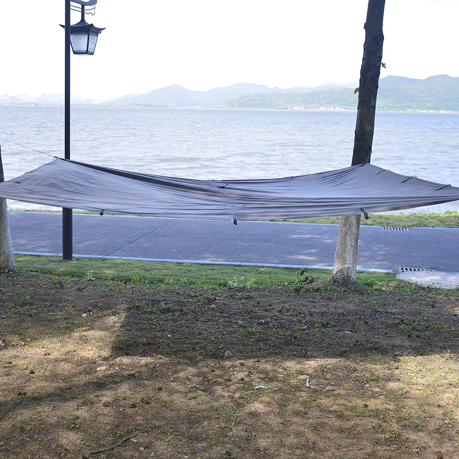 Kalinco Waterproof Camping Tarp Tent Hammock Rain Fly, 10X10Ft/10X15Ft, Mutifunctional Tent Footprint Lightweight Tarp For Campi