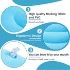 Maitys 5 Pieces Inflatable Travel Pillow Portable Compact Air Pillow Flocked Fabric Backpacking Pillow For Camping Hiking Home O