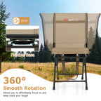Goplus Hunting Chair, 360 Swivel Hunting Blind Chair With Carrying Strap, 330Lbs Capacity, Folding Silent Deer Hunting Chair, Po