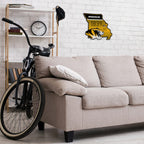 Rico Industries Ncaa Missouri Tigers State Shape Shape Cut Pennant - Home And Living Room D  Cor - Soft Felt Ez To Hang