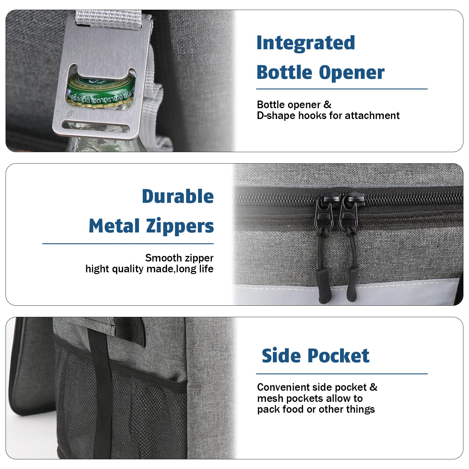 Insmeer Insulated Cooler Bag 65Cans/32 Cans Large Cooler Bag Soft Sided Cooler With Shoulder Strap, Collapsible Leakproof Portab