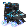 SHDSL Kids Roller Skates for Boys Girls Kids, 4 Sizes Adjustable Quad Skates with All Light up Wheels - Birthday Gift for Indoor