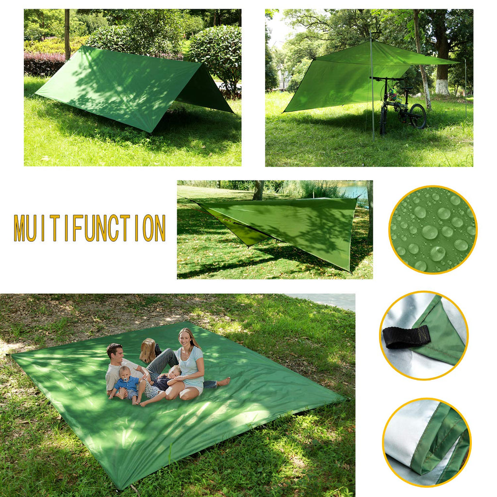 Oversized Rain Tarpaulin,Camping Hammock With Mosquito Net Rain Fly Heavy Duty Tree Strap,Single Double Hammock Tent Waterproof