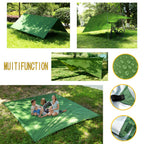 Oversized Rain Tarpaulin,Camping Hammock With Mosquito Net Rain Fly Heavy Duty Tree Strap,Single Double Hammock Tent Waterproof