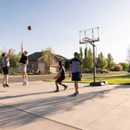 Lifetime 90734 Adjustable Portable Basketball Hoop, 54-Inch Tempered Glass Backboard, Black