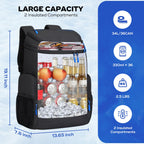 Maelstrom Backpack Cooler,36 Can Cooler Backpack,Soft Cooler Bag Insulated Leakproof,Lightweight Ice Chest Backpack,Travel Coole