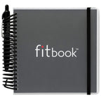 Fitlosophy Fitbook: 12 Week Fitness Journal And Planner For Workouts, Weight Loss And Exercise, Black