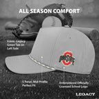 Legacy NCAA Officially Licensed Rope Hat, Ohio State Buckeyes, Lightweight Cap for Men & Women, Caddy Adjustable (Caddy), Grey/G