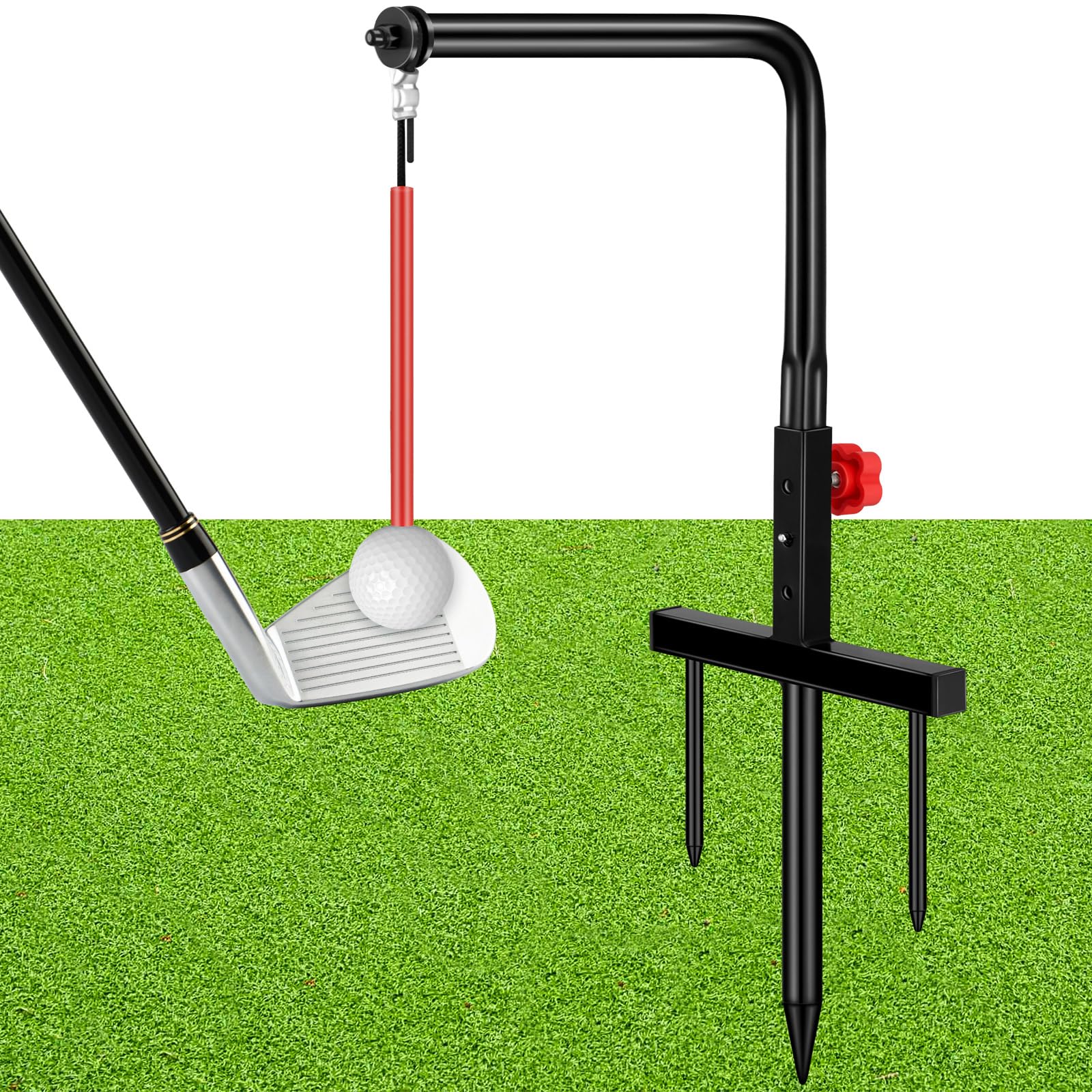 Poen Golf Swing Trainer Training Durable Iron Golf Practice Swing Groover With 3 Height Indoor Golf Practice Simulator Accessori
