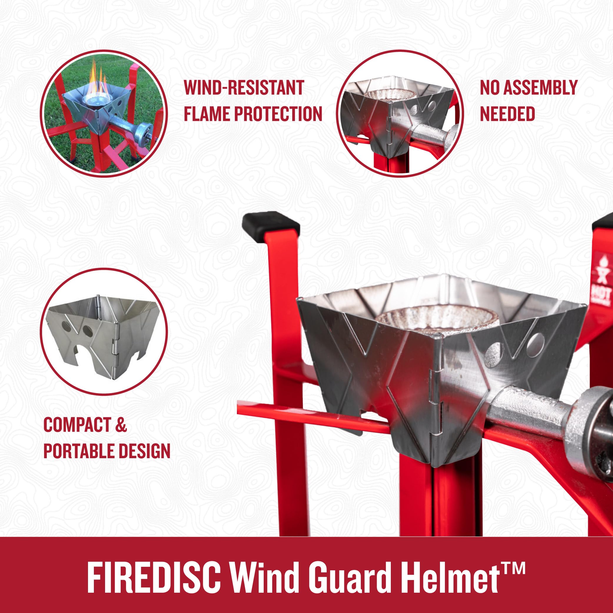 Firedisc Wind Helmet Stainless Steel Wind Protection Cover Tcgwh4L, Wind Screen For Camp Stoves Designed For Firedisc Cookers, C