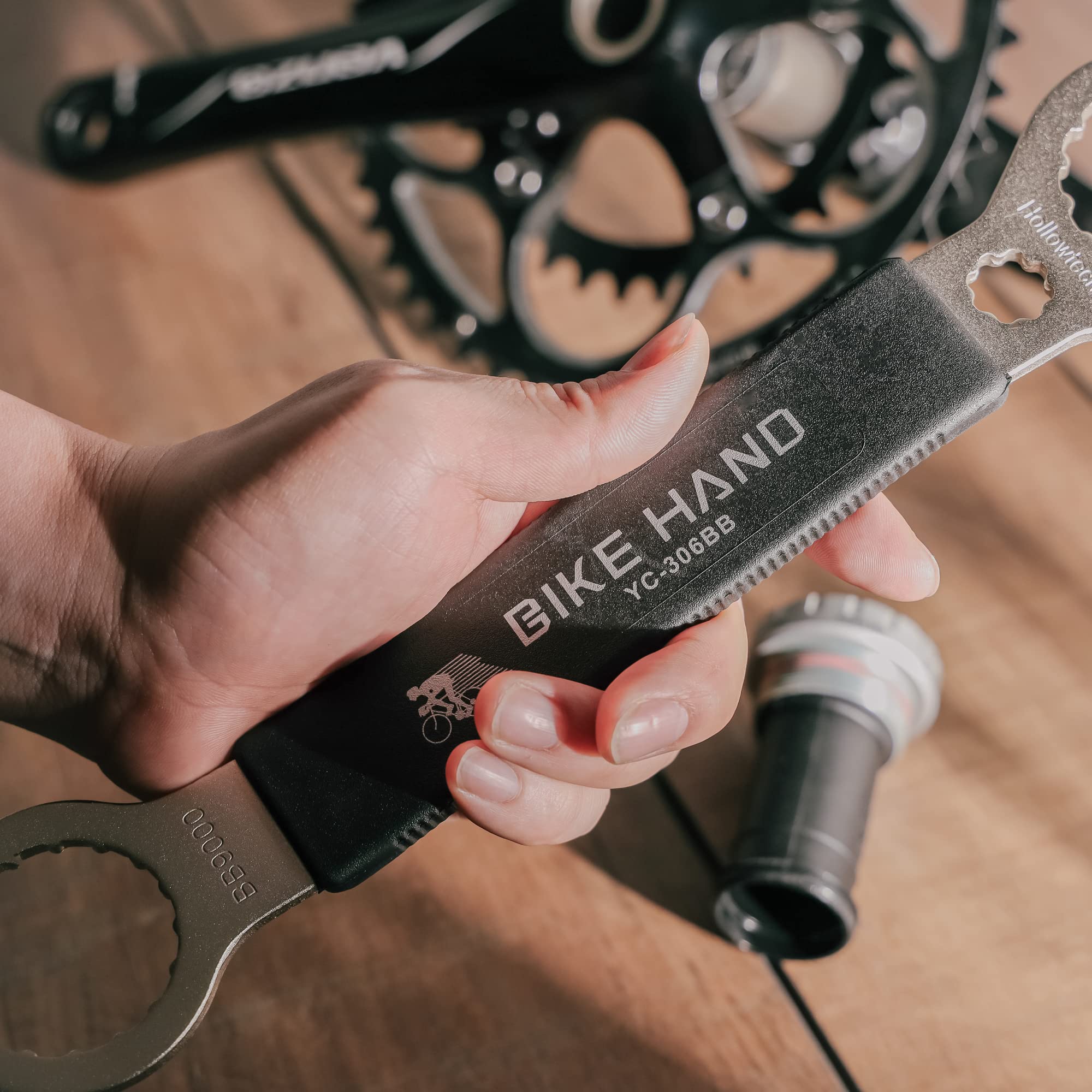 Bikehand Bicycle Bike External Bottom Bracket Install Removal Tool Compatible With Shimano Hollowtech Ii And New Bb9000 Type