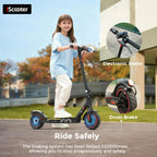 iScooter Electric Scooter, 12 Miles Range, 18 Mph Top Speed, Foldable Scooter Electric with 8.5 Pneumatic Tire, Double Braking