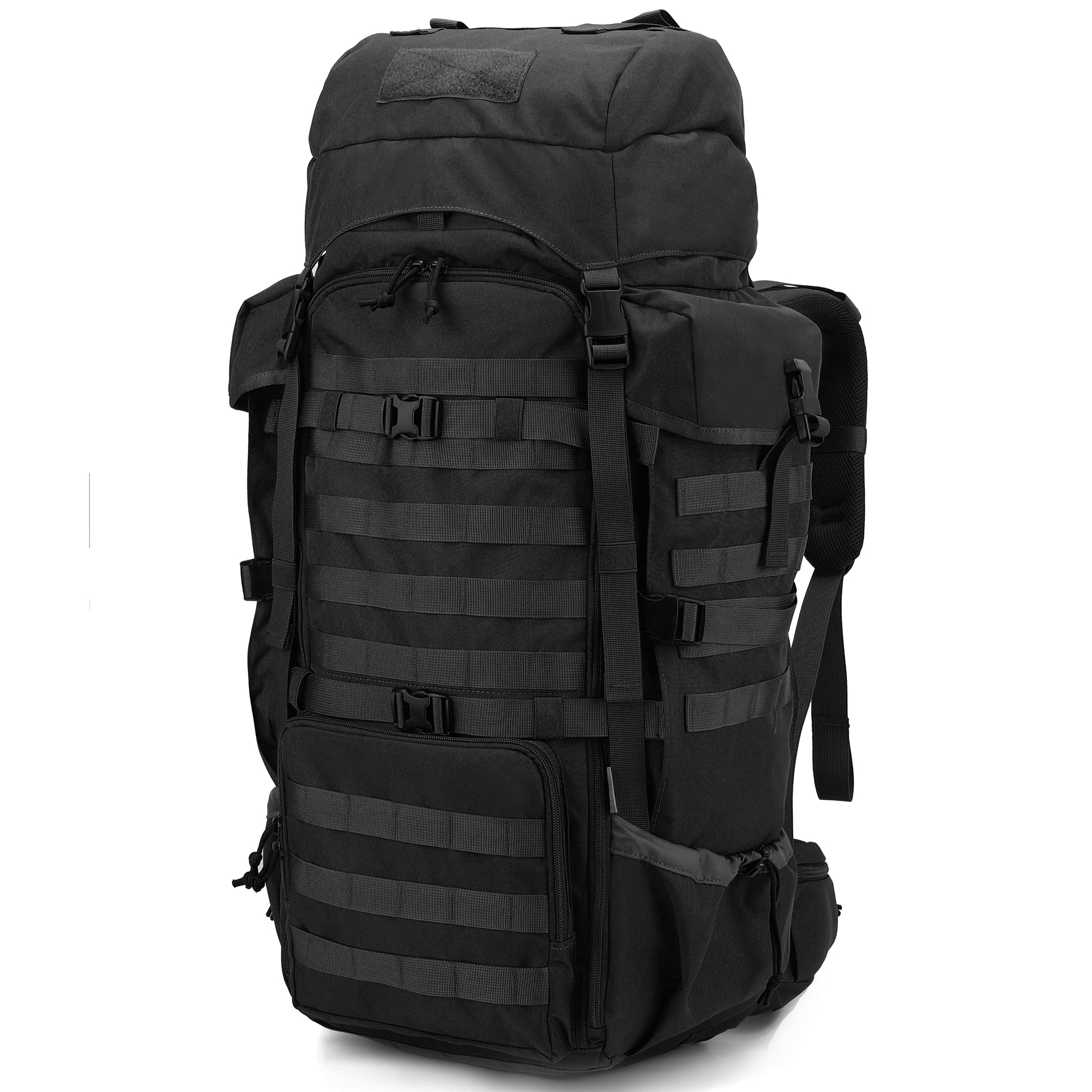 Mardingtop 70L Hiking Internal Frame Backpacks With Rain Cover Black