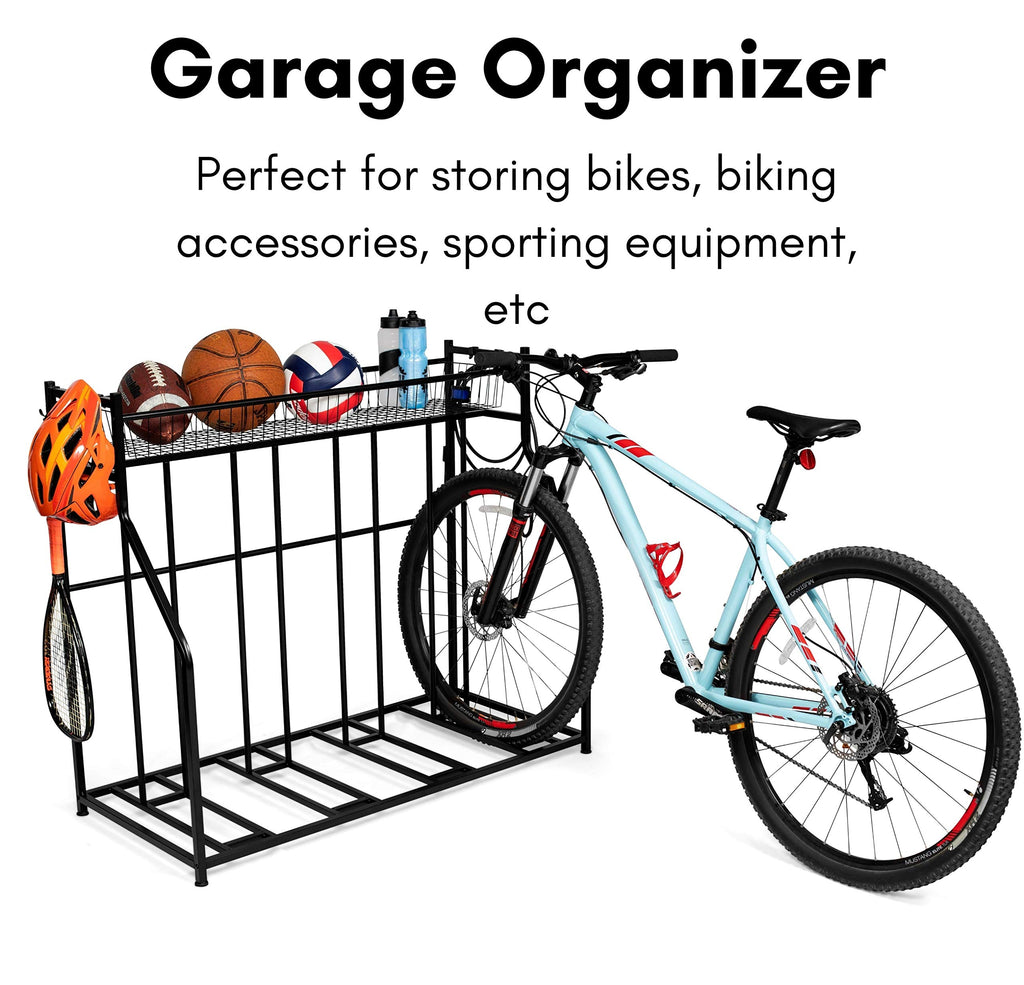 Birdrock Home Bike Rack Garage Storage Floor Stand - Freestanding Organizer For Outdoor Yard - Upright Wall Mount For Scooters,