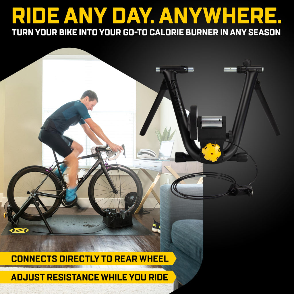 Saris Magnetic Plus Indoor Bike Trainer, Magnetic Resistance, Compatible With Zwift App