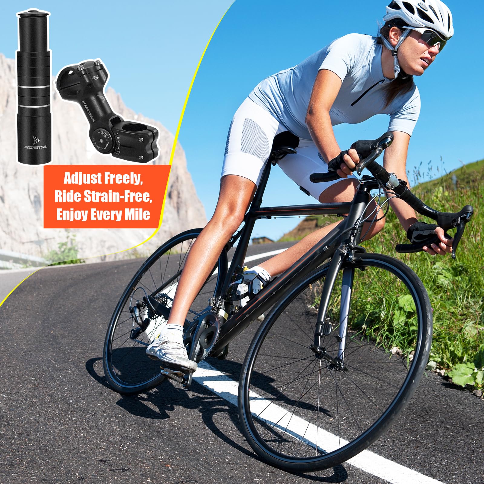 Bike Stem Riser & Adjustable Mtb Stem, 31.8Mm Bike Stem Adjustable 60 Degree, Aluminum Bicycle Handlebar Riser, Universal Bike S