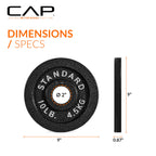 CAP Barbell 2-Inch Olympic Grip Plate, 10-Pounds