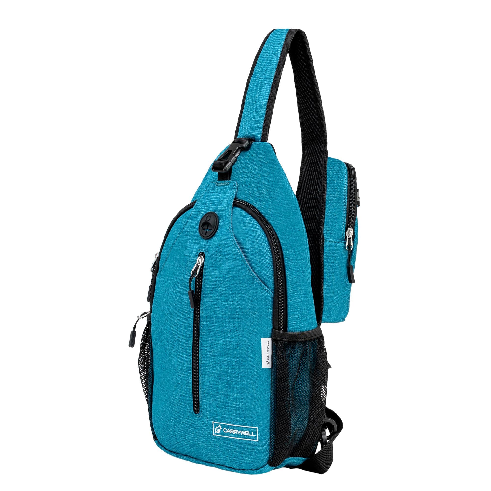 Carrywell |Not Made In China| Crossbody Sling Backpack, Small Sling Bag For Travel and Hiking, Anti-Theft Chest Bag