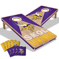 YouTheFan NFL Minnesota Vikings 2 x 4 Slogan Series Professional Wood Cornhole Game with Logo Bags