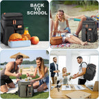 Insulated Cooler Backpack,45 Cans Multifunctional Double Deck Leakproof Cooler Bag With Sternum Strap,Large Capacity Lightweight