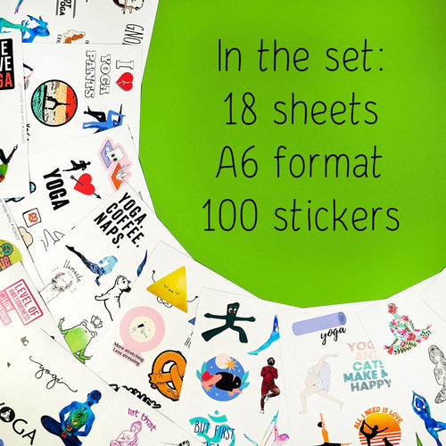 100Pcs Yoga Stickers And Decals, Yoga Gifts For Women, Yoga Gifts For Yoga Instructor, Yoga Lover, Yoga Gifts For Mom, Yoga Stic