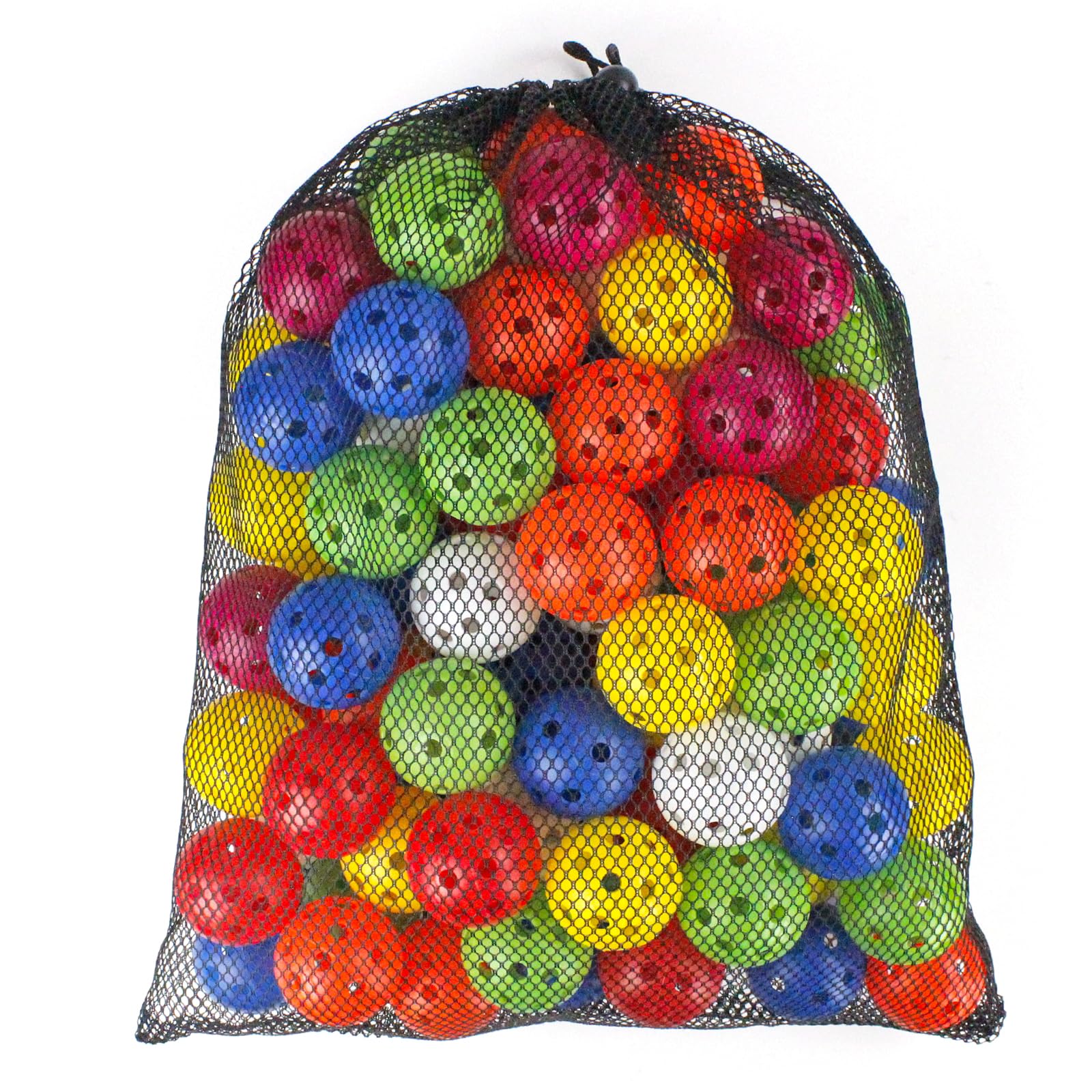 kahuayi 100 Pack Practice Golf Balls Airflow Hollow Plastic Golf Balls Practice Golf Trainingor Driving Range, Swing Practice, H