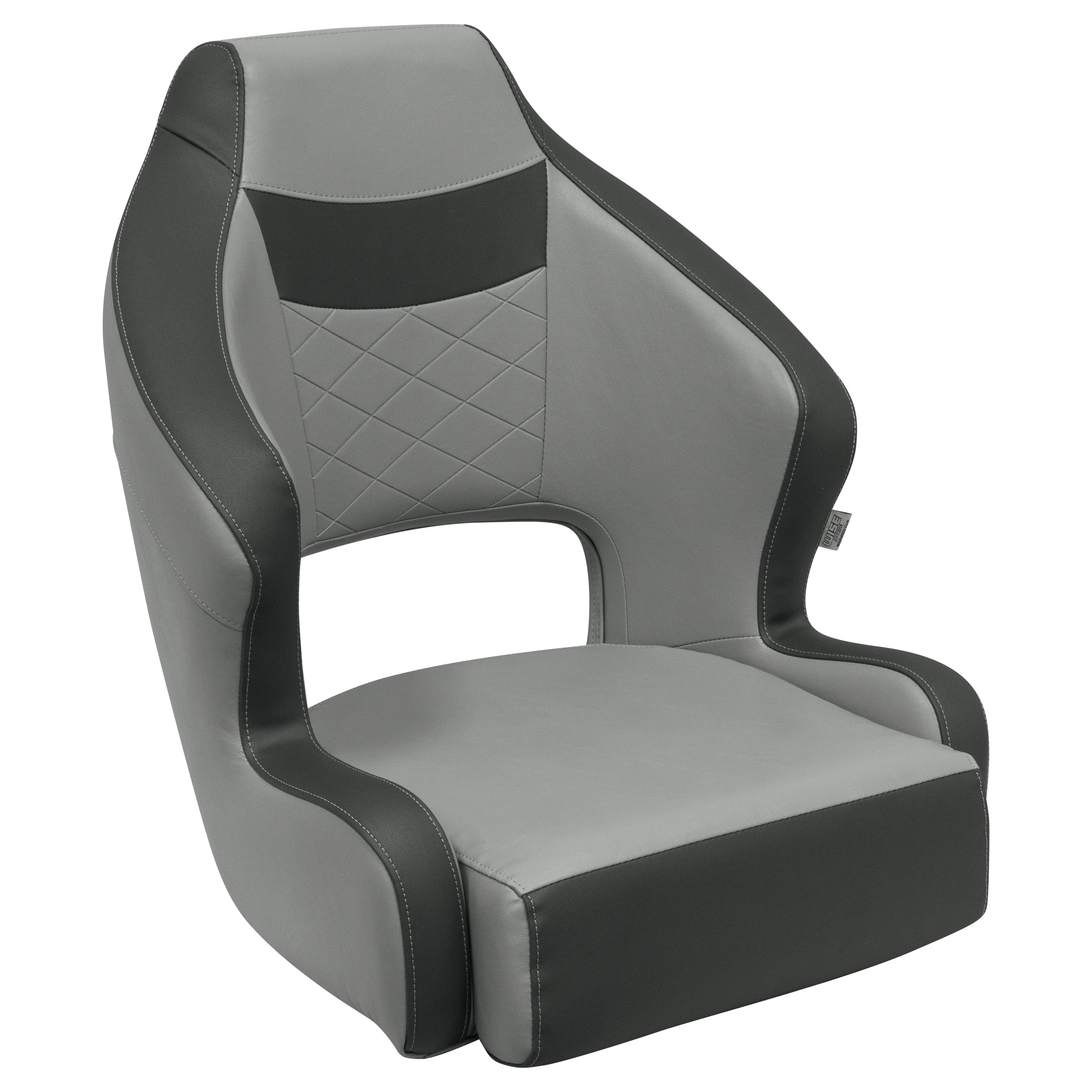 Wise DLX3338-1905 DLX Series Pontoon Bucket Seat with Flip Up Bolster - Marble/Reef Stone