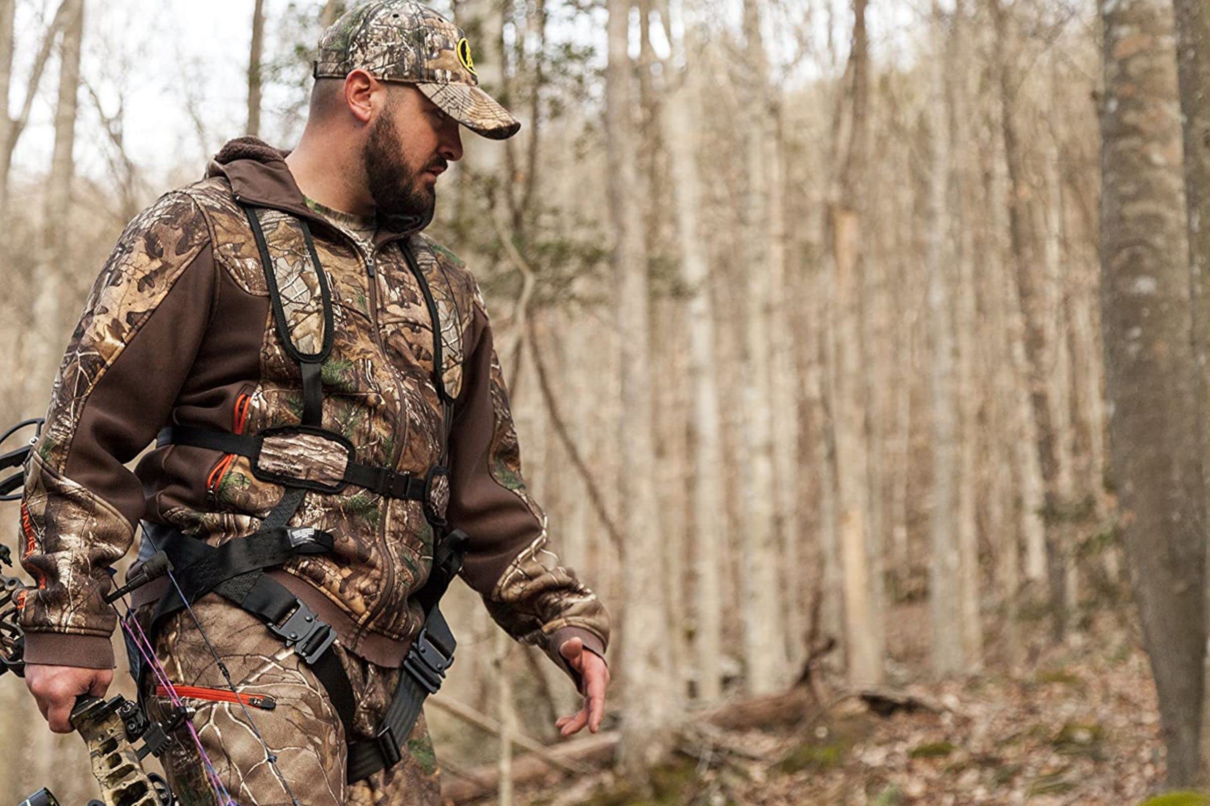 Hunter Safety System X-1 Bow-Hunter Harness For Tree-Stand Hunting, Lightweight Comfortable Safe All-Season Great Mobility, Larg