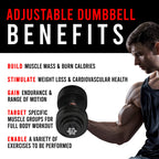 CAP Barbell RSW2-40T 40-Pound Adjustable Dumbbell Weight Set, a. Black, 40 LB, Pair