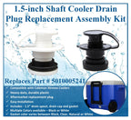 Aftermarket Black 1.5'' Shaft Cooler Drain Plug Assembly For Coleman Xtreme Coolers 50 Qt, 58 Qt, 82 Qt 5010005241 (2)